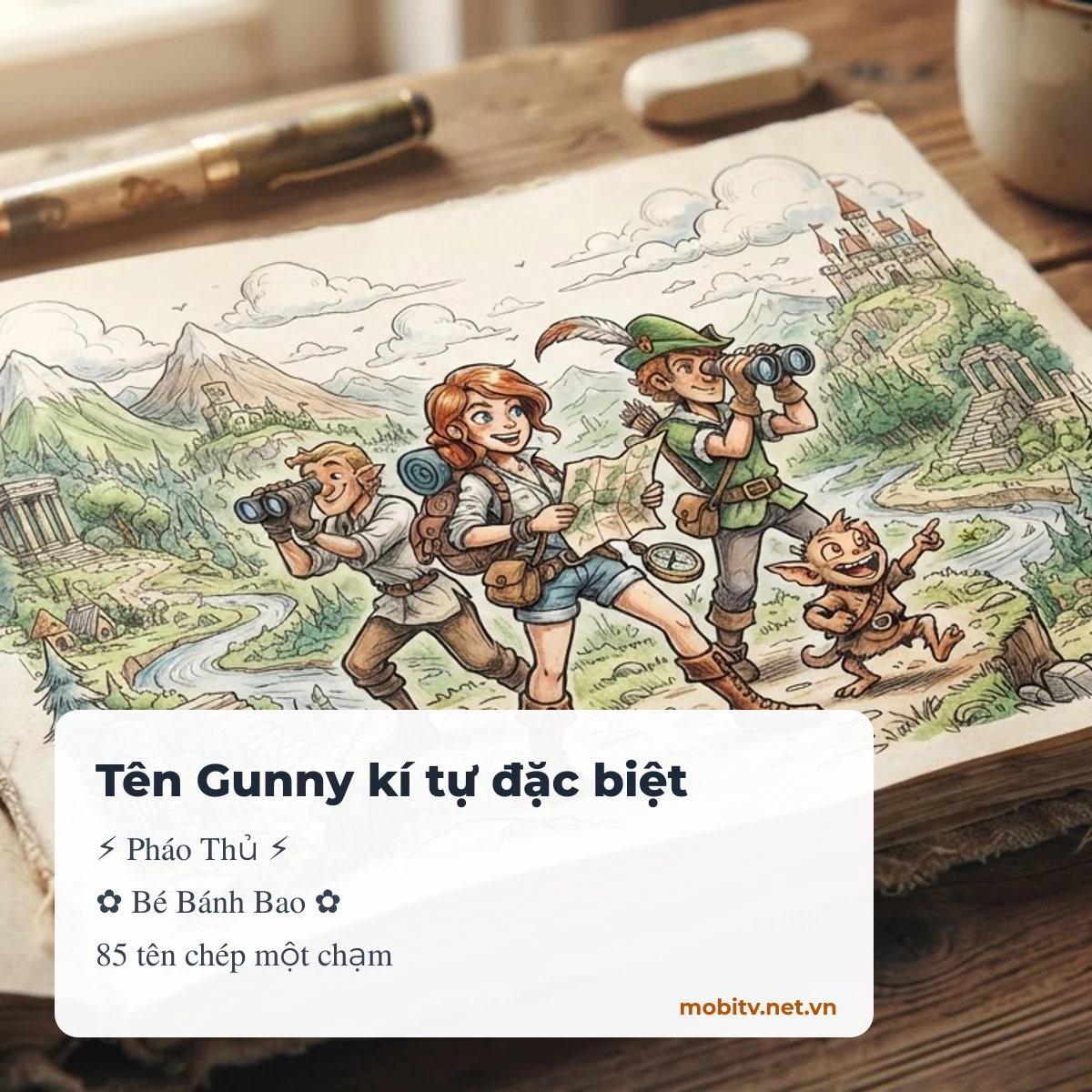 Tên Gunny kí tự đặc biệt: ghép tia sét, hoa, tim cho tên nhân vật