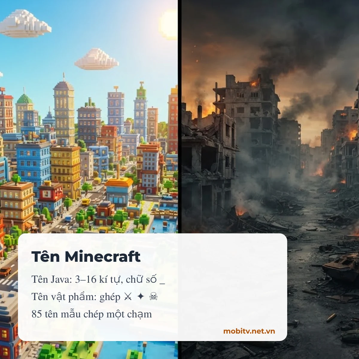 Tên Minecraft kí tự đặc biệt: tên tài khoản Java 3–16 kí tự và tên vật phẩm ghép kí tự