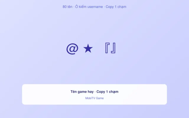 Tên Discord Kí Tự Đặc Biệt – Copy | MobiTV Game