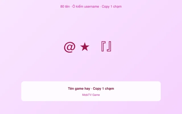 Tên Instagram Kí Tự Đặc Biệt – Copy | MobiTV Game